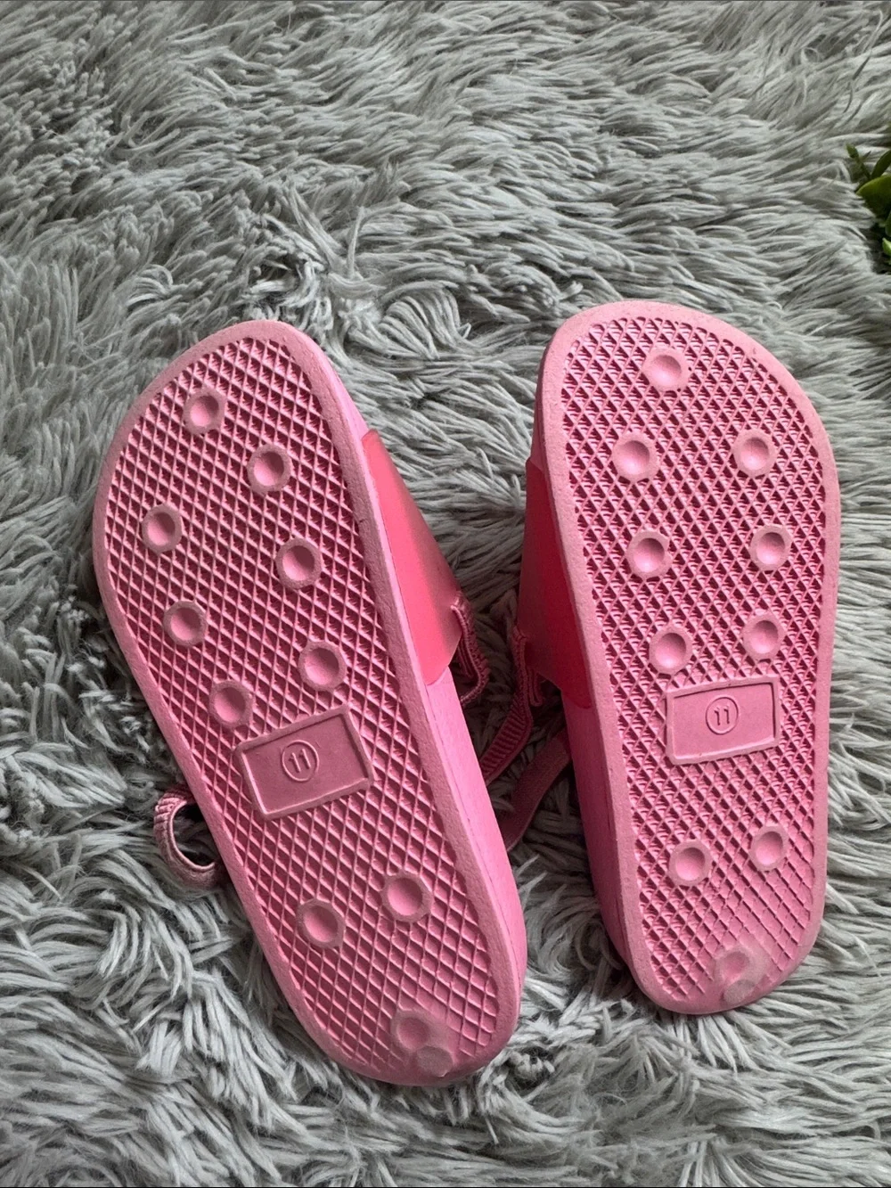 Barbie Pink Graphic Slide Sandals with Blonde Doll Art size 11